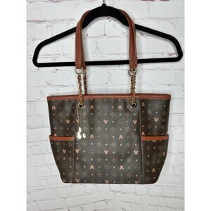 Magically Inspired Brown Faux Leather Handbag Travel Tote Purse